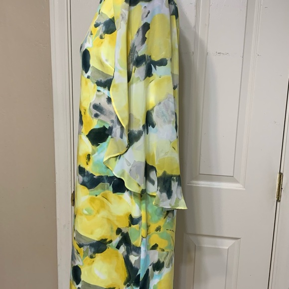 Donna RICCO 🌹women’s floral ruffle cape sleeve - Picture 5 of 9